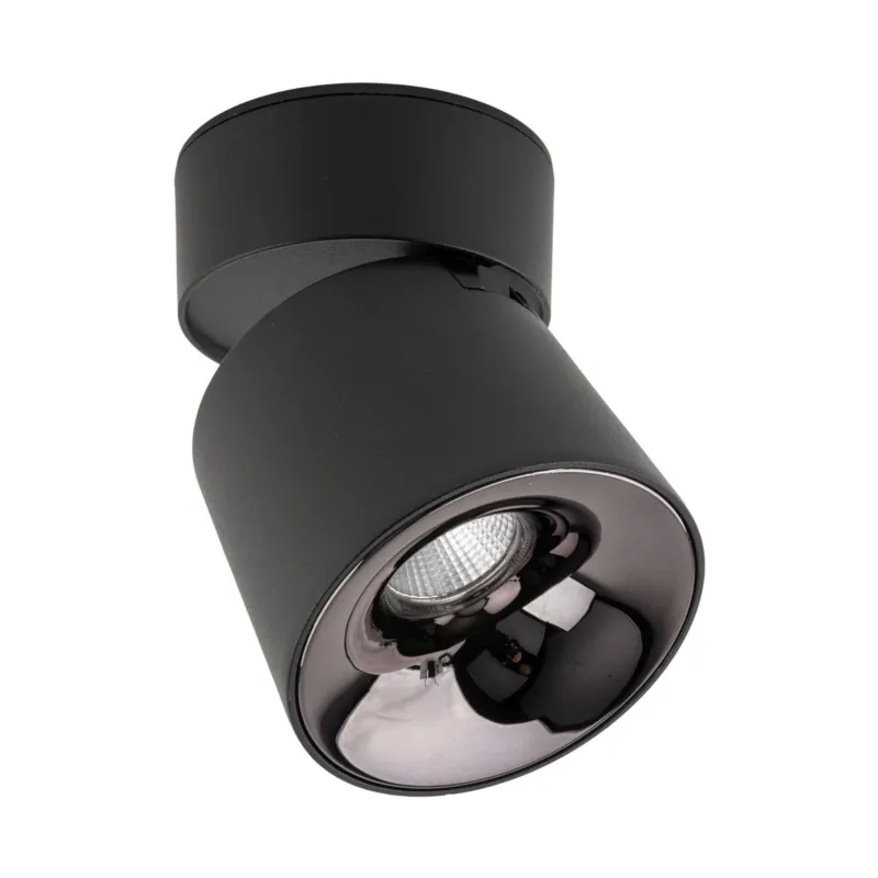Reflektorek sufitowy czarny ruchomy, spot do oświetlenia korytarza 1x12W LED wybór barwy KYOTO BLACK CCT 18154 TK Lighting Oferta limitowana