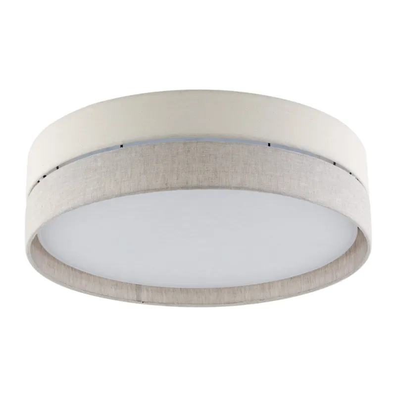 Tani Stylowa lampa sufitowa do oświetlenia przestronnej sypialni, beżowo-biały abażur ECO 5774 4xE27 TK Lighting