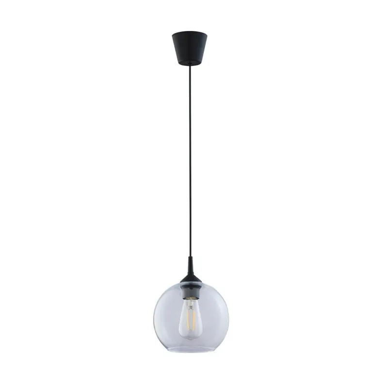 Tylko do końca tygodnia Szklana lampa wisząca z otwartym, kulistym kloszem do jadalni CUBUS 6080 1xE27 TK Lighting
