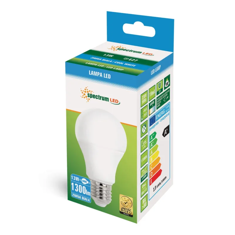ŻARÓWKA LED 13W 6000K E27 WOJ+13891 SPECTRUMLED Wybór klientów