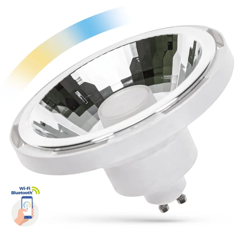 ŻARÓWKA ściemnialna SMART LED AR111 GU10 10W 30° barwa 3000K-5800K SPECTRUMLED Nowy