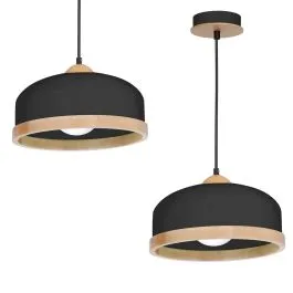 Darmowy zwrot Lampa wisząca Studio Czarna 1xE27 MLP8851