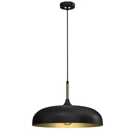 Ostatnia szansa Lampa Wisząca Lincoln Czarny/Złoty 1xE27 45 cm MLP7898