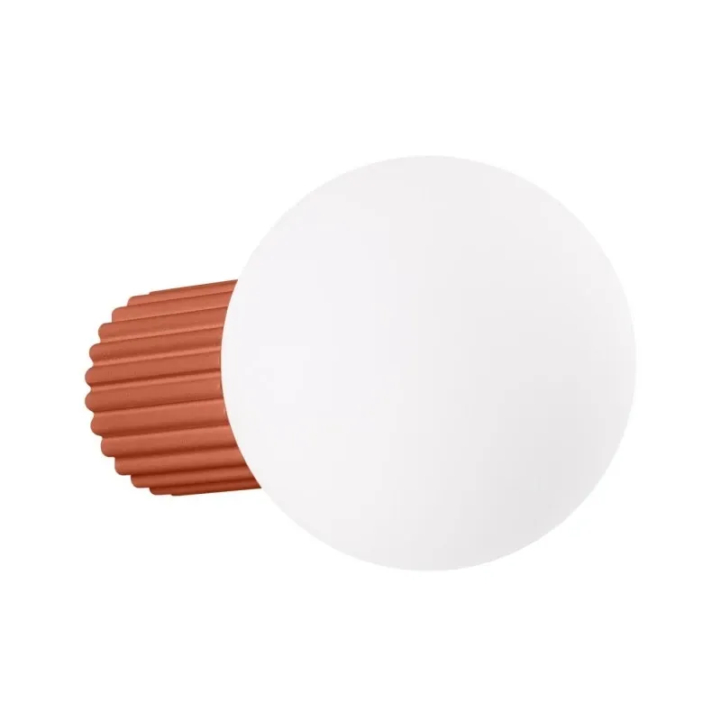 Kinkiet kula do łazienki Lampa ścienna HALO ochra czerwona IP44 Sollux SL.1727 Nie przegap