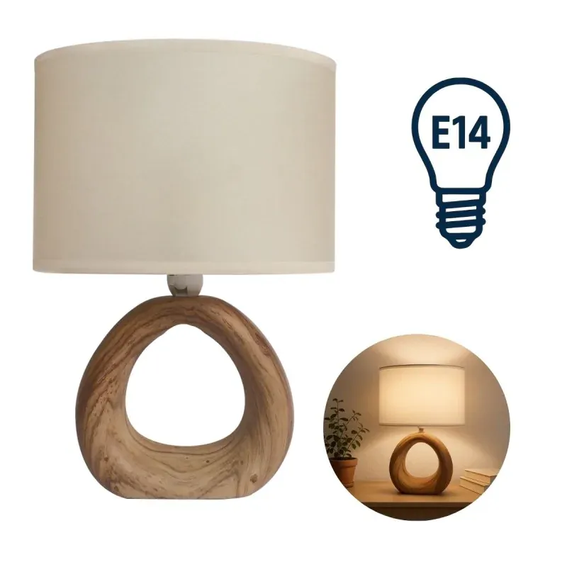 Lampka stołowa na szafkę nocną w stylu boho z ceramiczną podstawą Cena promocyjna