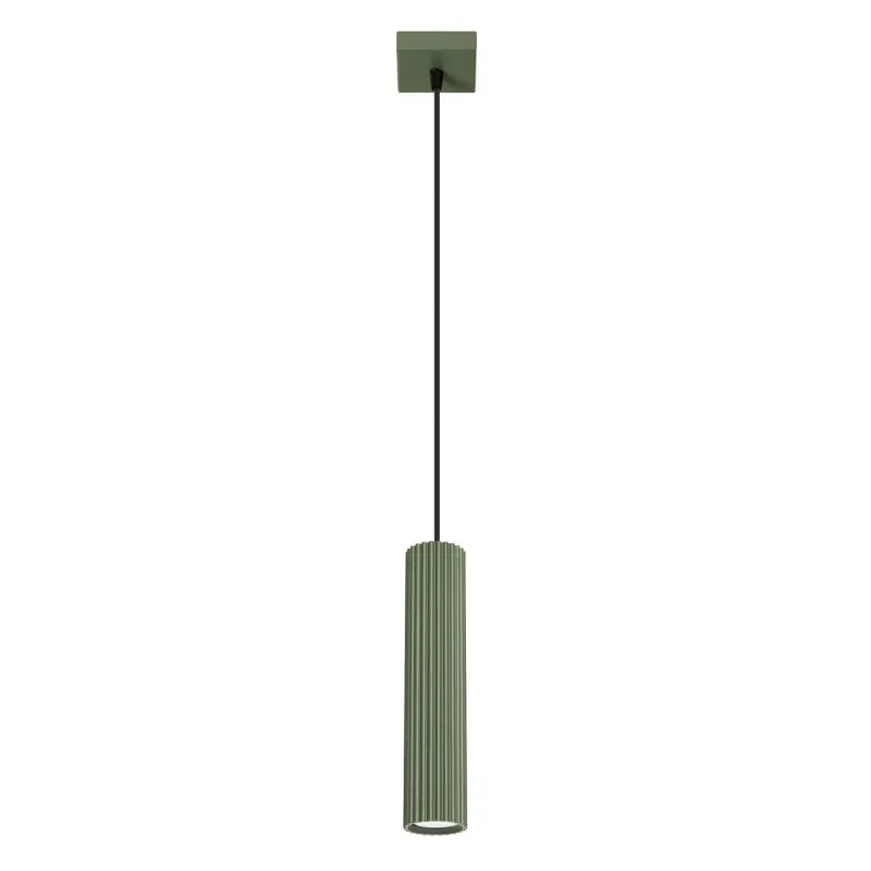 Lampa wisząca nowoczesna tuba zwis zielony karbowany Gu10 na Gu10 Wyjątkowa oferta