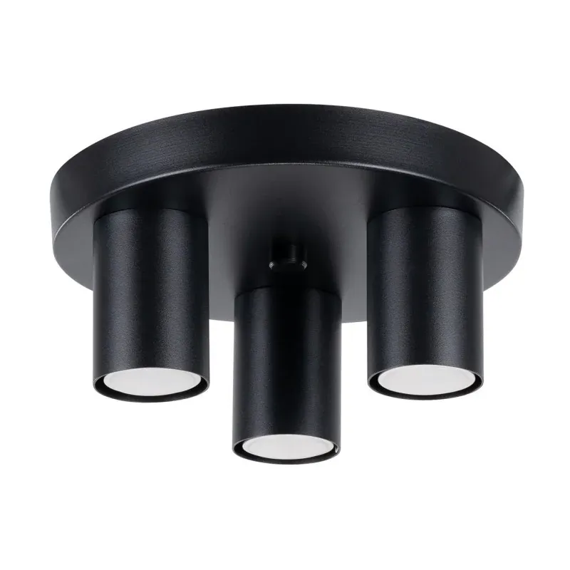 Lampa przysufitowa 3 tuby GU10 Oprawa do mieszkania czarna potrójna PL Wyjątkowa oferta