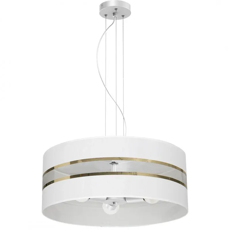 Nowość Biała lampa wisząca - okrągła 50cm 3xE27 ULTIMO MLP7353 EKO-LIGHT