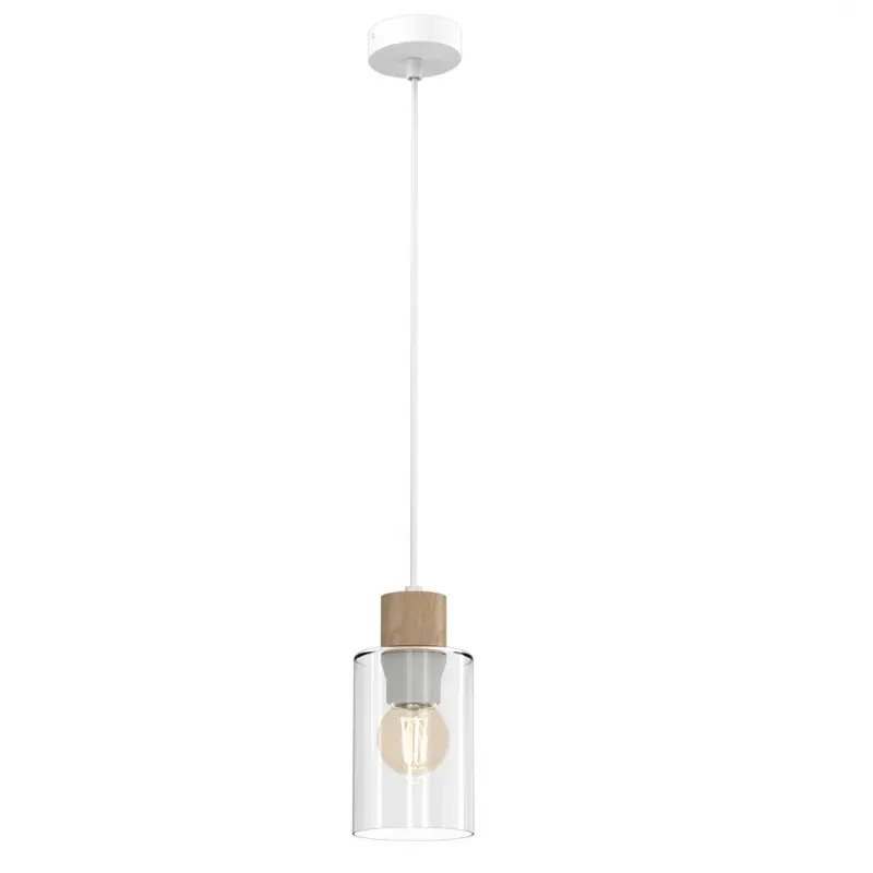 Nowoczesna lampa wisząca biało-drewniana 1xE27 MADERA MLP8554 EKO-LIGHT Ostatnia szansa