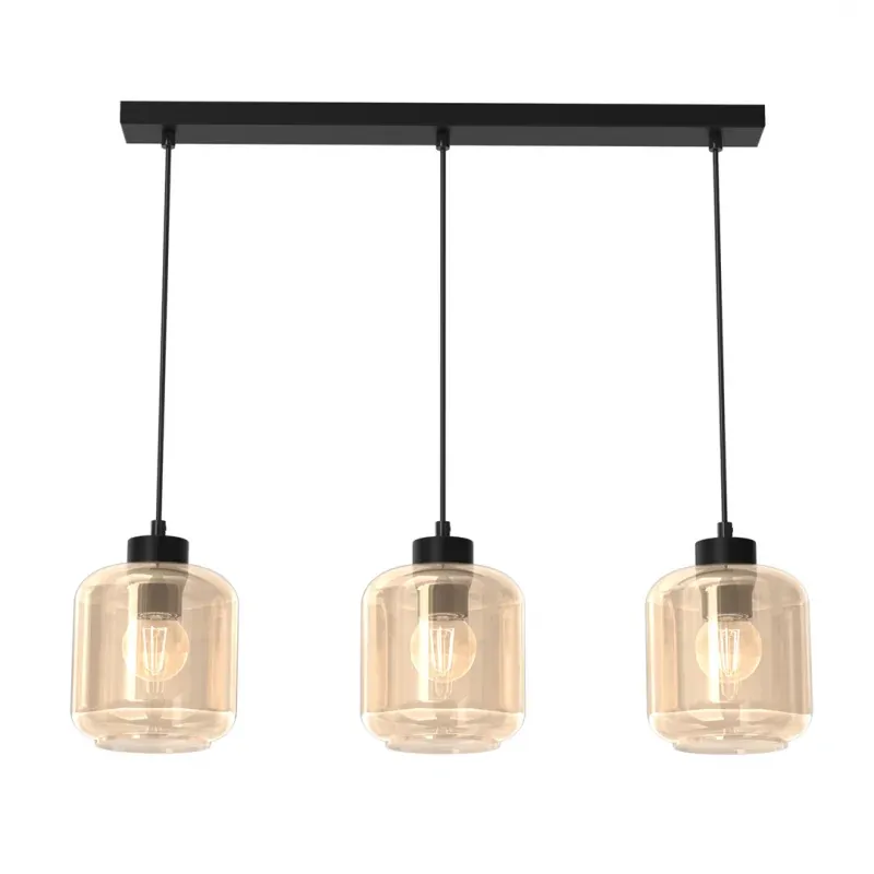Dostępne od ręki Potrójna lampa wisząca szklano-metalowa SOMBRA MLP8371 EKO-LIGHT