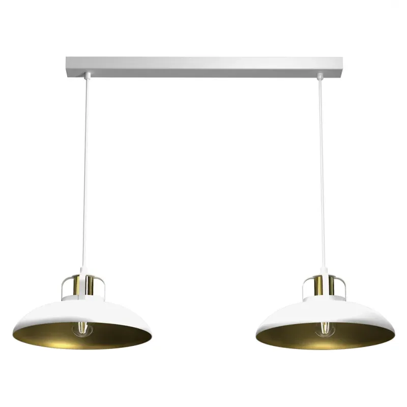 Cena promocyjna Lampa wisząca regulowana 2xE27 FELIX WHITE/GOLD MLP7705 EKO-LIGHT