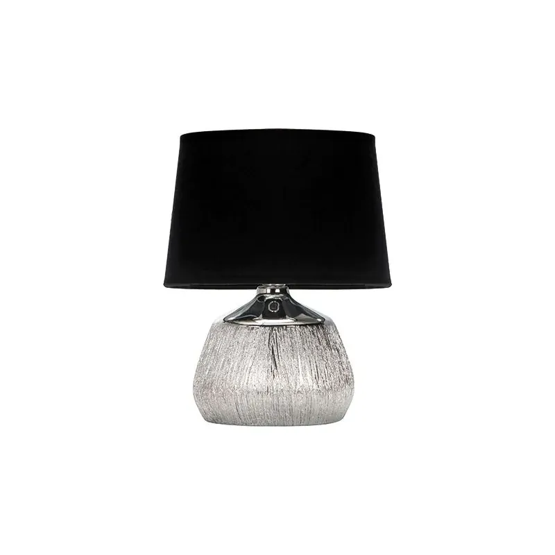 Lampka stołowa czarno-srebrna w stylu glamour JAGODA E14 CHROME/BLACK 03292 IDEUS Ograniczona ilość