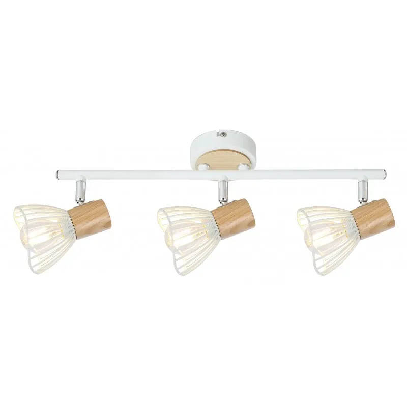 Dodaj do koszyka CHILE LAMPA SUFITOWA LISTWA 3XMAX25W E14 BIAŁY + DREWNO