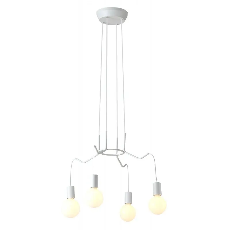 Najlepsza cena BASSO LAMPA WISZĄCA 4X40W E27 BIAŁY MATOWY