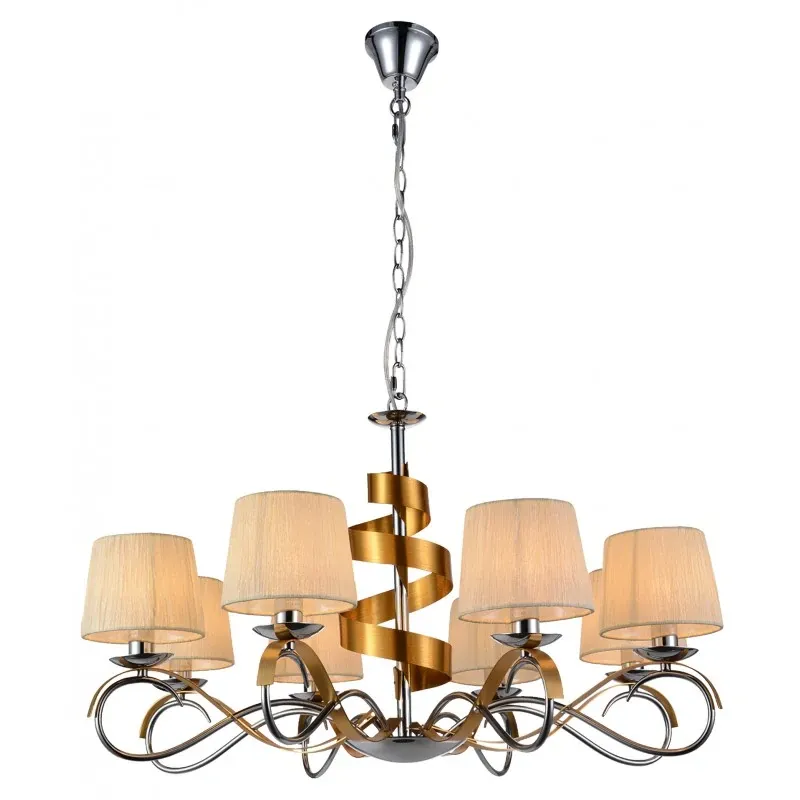 DENIS LAMPA WISZĄCA 8X40W E14 CHROM/ZŁOTY Sprawdź teraz