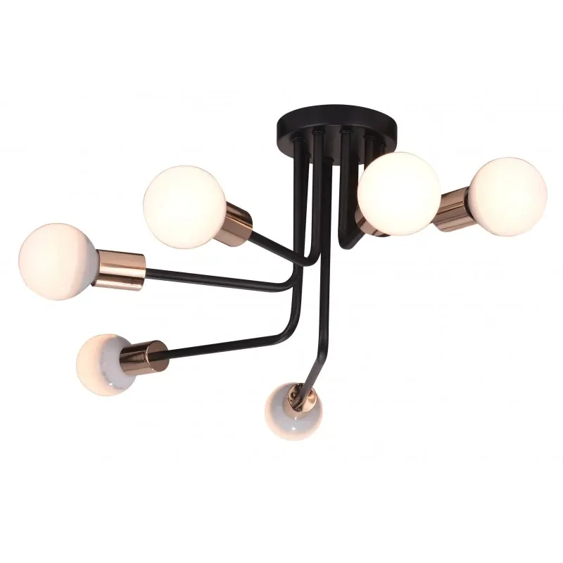 SPILL LAMPA WISZĄCA 6X60W E27 CZARNY Obniżka ceny
