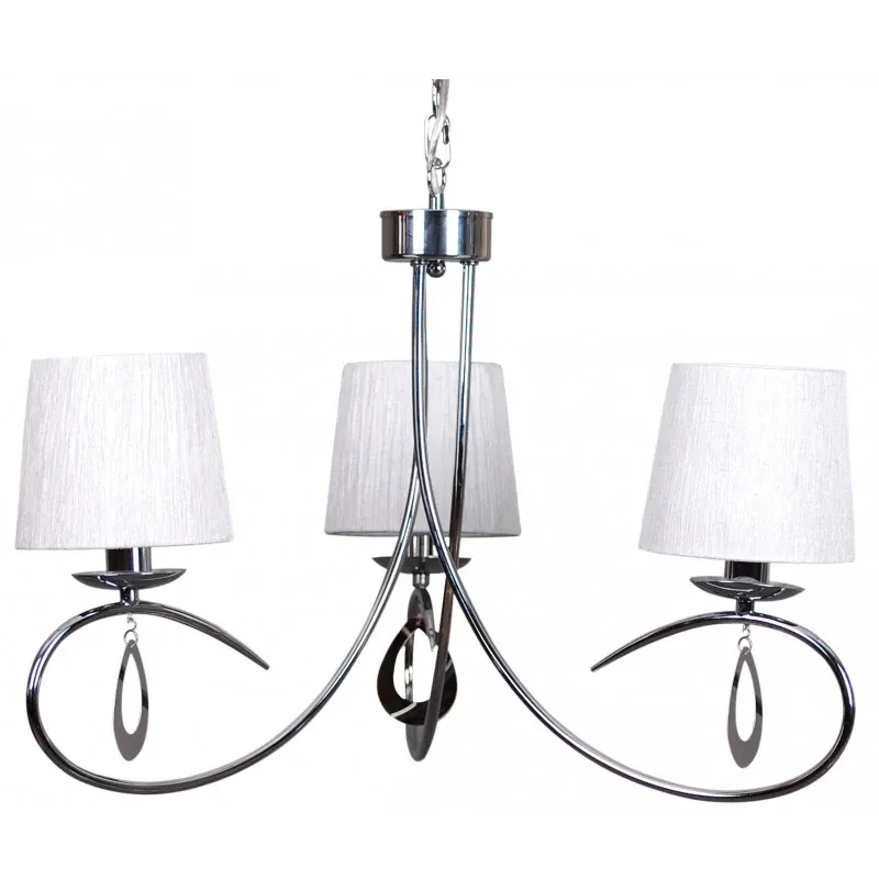 Łatwy zwrot ARNIKA LAMPA WISZĄCA 3X40W E14 CHROM / BIAŁY