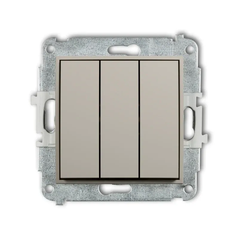 Włącznik potrójny w kolorze taupe 60MWP-7 MINI KARLIK Wyjątkowa oferta