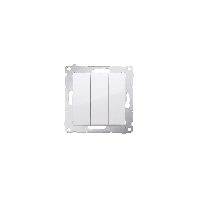 Biały włącznik potrójny z podświetleniem DW31L.01/11 Simon 54 Kontakt-Simon Oferta limitowana
