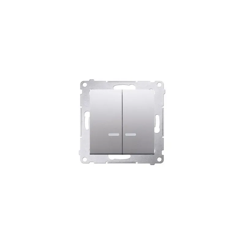 Włącznik świecznikowy z podświetleniem LED do wersji IP44 srebrny mat DW5BL.01/43 Simon 54 Kontakt-Simon Zniżka