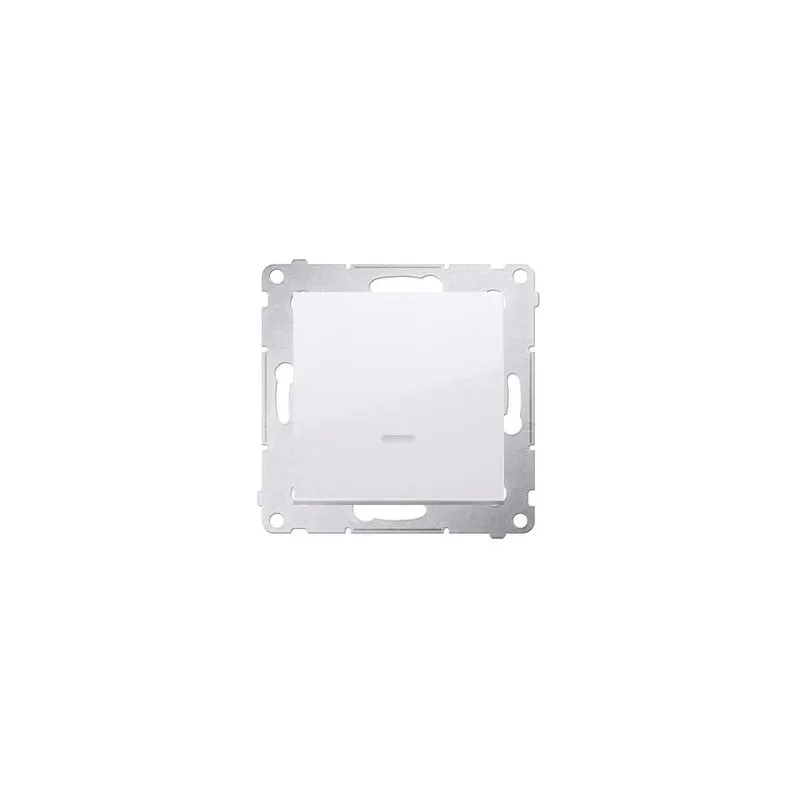 Zamów dziś Biały włącznik jednobiegunowy z podświetleniem LED DW1L.01/11 Simon 54 Kontakt-Simon