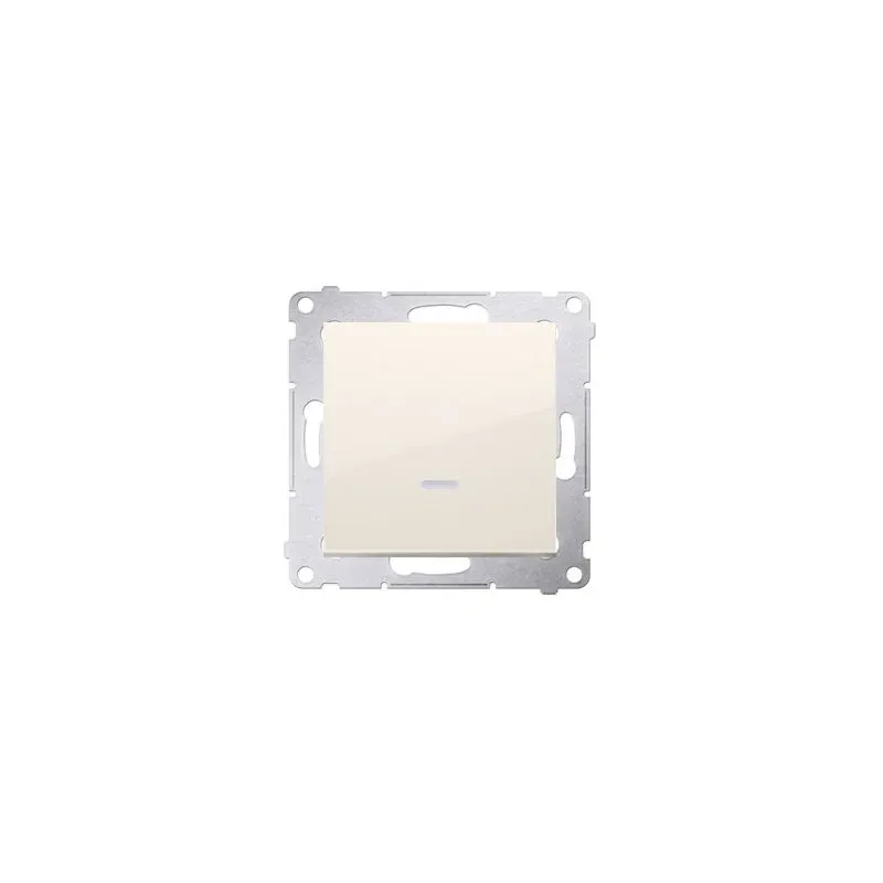 Kremowy włącznik jednobiegunowy z podświetleniem LED 10AX DW1L.01/41 Simon 54 Kontakt-Simon Popularny