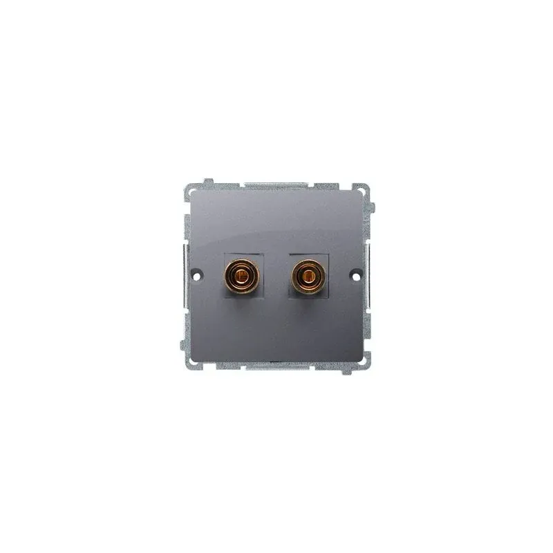 Gniazdo głośnikowe pojedyncze inox BMGL2.02/21 Simon Basic Kontakt-Simon Oferta