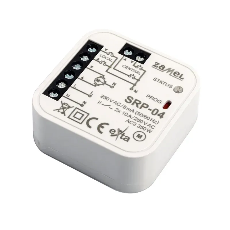 Ograniczona ilość Sterownik rolet dopuszkowy przewodowy 230 V AC SRP-04 Exta Free Zamel