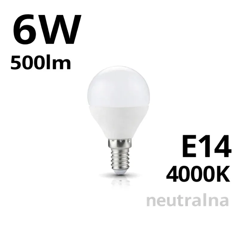 Żarówka Led E14 Mb 6W 500Lm - 4000K Dostępne od ręki