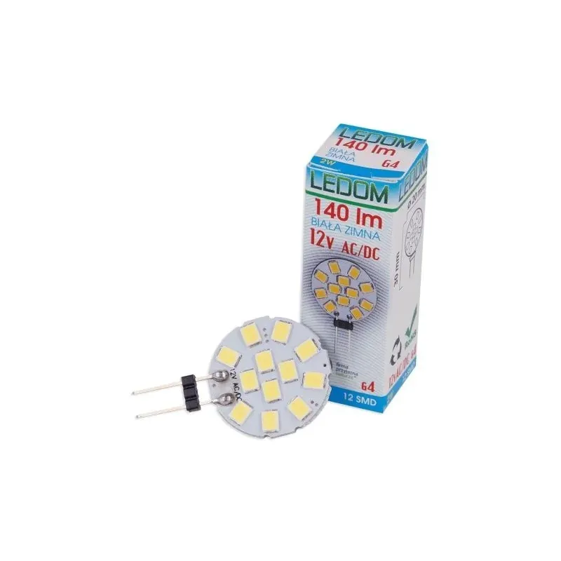 Zamów teraz Ledom G4 2W 6000K 140Lm 12V Ac/Dc 12 Smd2835