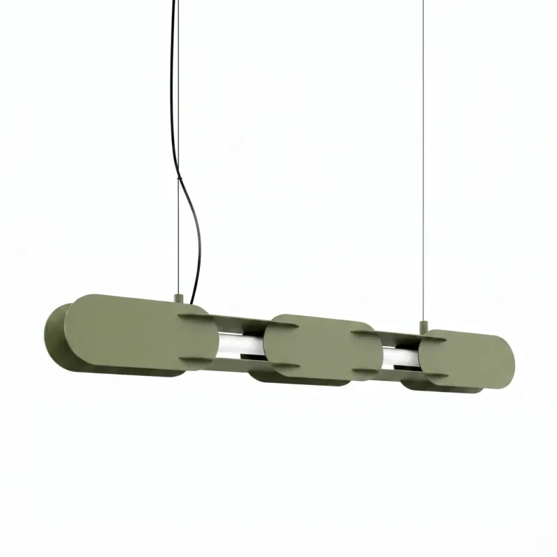 Premium Lampa wisząca CHAIN 91 zielona oliwka LED 4000K TH.823 - Thoro