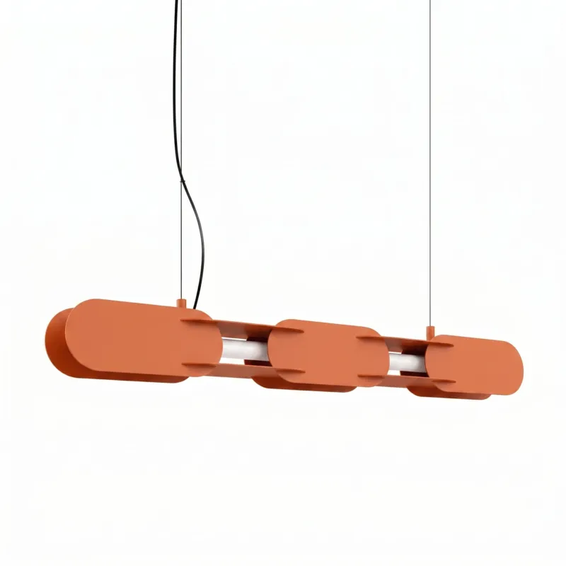 Tani Lampa wisząca CHAIN 91 ochra czerwona LED 4000K TH.818 - Thoro