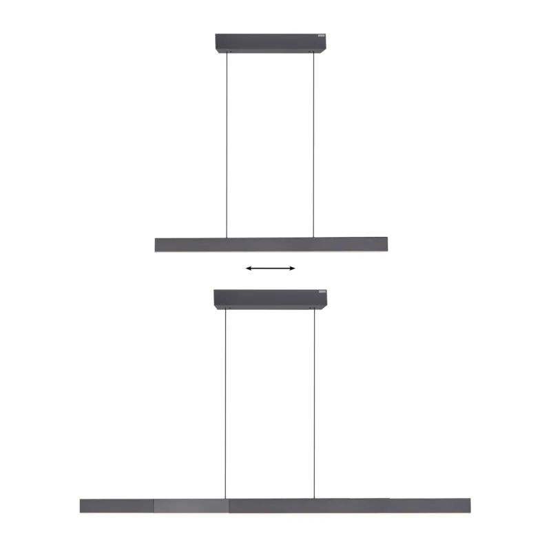 Lampa wisząca na pilota z funkcją windy PURE-MOTO-RISE czarny perłowy 2545-18 - Paul Neuhaus Popularny