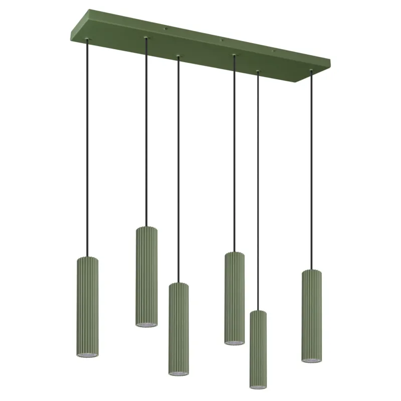 Zamów teraz Lampa wisząca IVAR 6L zielona oliwka LED 4000K TH.629 - Thoro