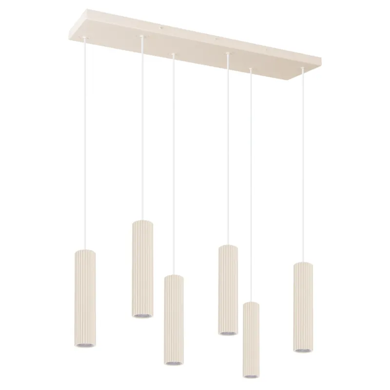 Wyjątkowa oferta Lampa wisząca IVAR 6L beżowa LED 4000K TH.625 - Thoro