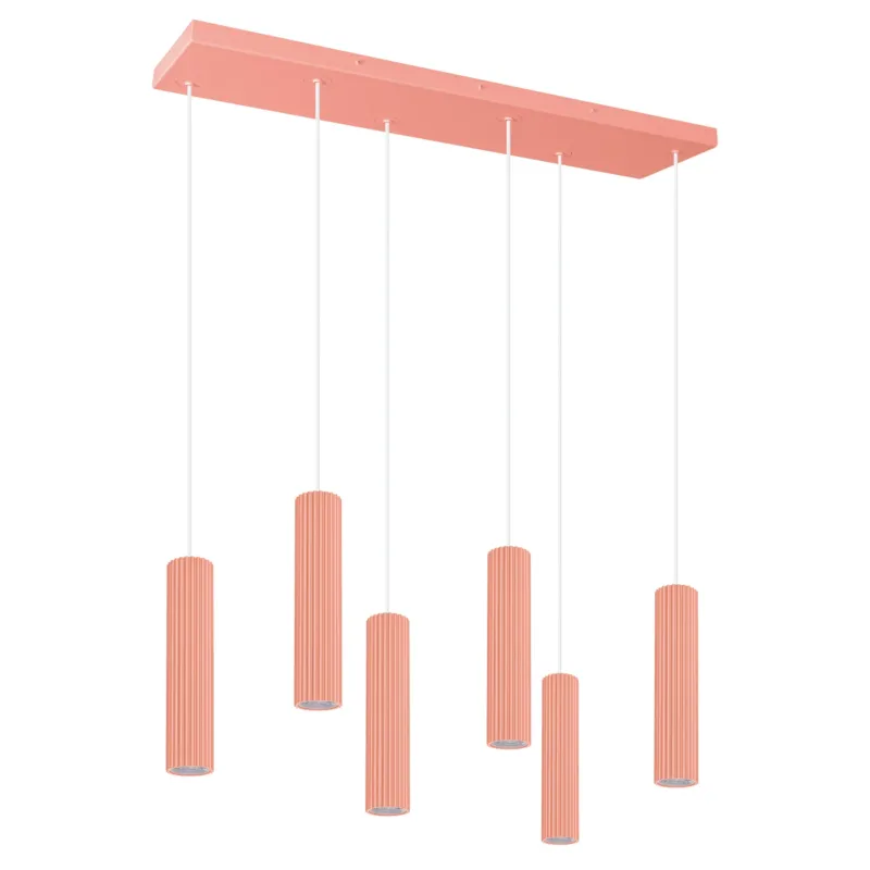 Dostępne od ręki Lampa wisząca IVAR 6L brzoskwiniowa LED 3000K TH.613 - Thoro