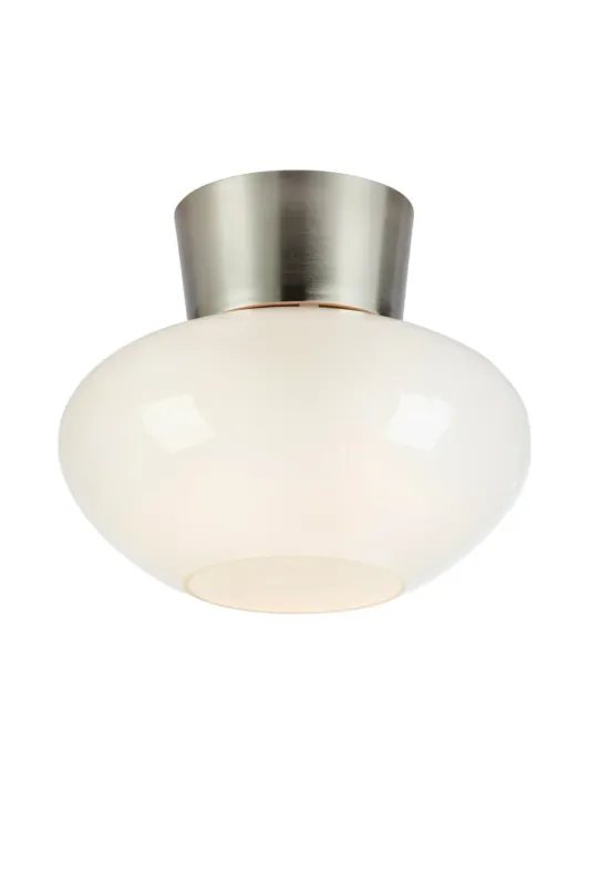 Hit cenowy Lampa sufitowa MALAGA 1L White/Satin Nickel 109025 - Markslojd