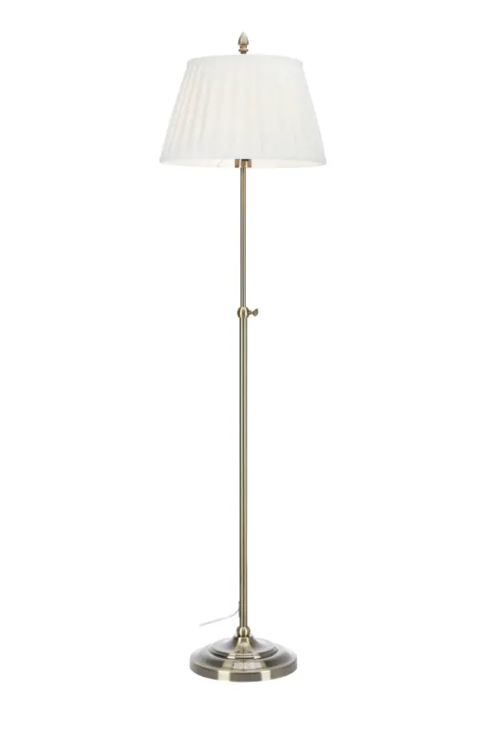 Bestseller Lampa podłogowa OXFORD 1L Offwhite/Antique Brass 108972 - Markslojd