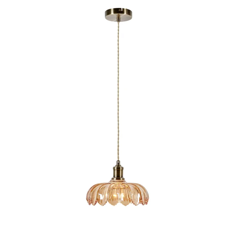 Obniżka ceny Lampa wisząca KURAGE 1L Antique Brass/Amber 108858 - Markslojd