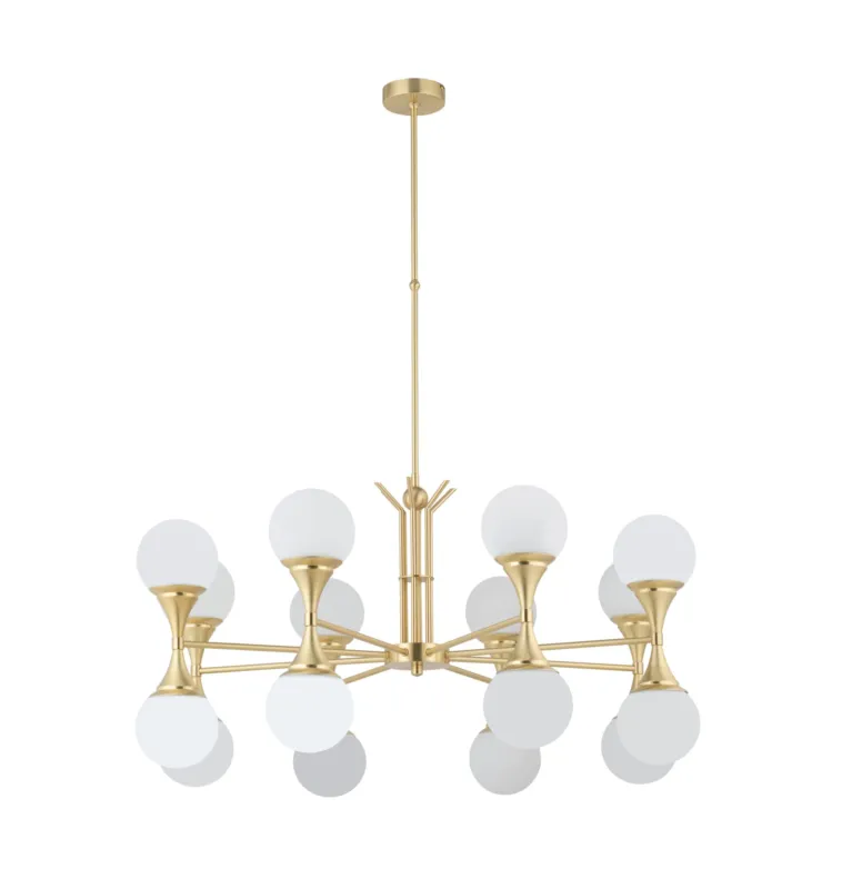 Oferta limitowana Designerska lampa wisząca do salonu BARI z mlecznymi kloszami BAR-ZW-8 - Kutek