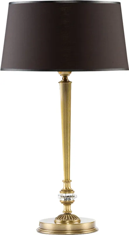 Elegancka lampa gabinetowa stołowa COCO z kryształkiem i abażurem COC-LG-1(/A) - Kutek Tylko dziś