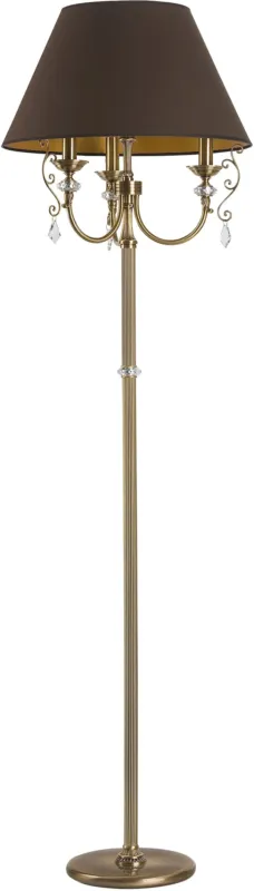 Kup teraz Lampa podłogowa klasyczna LUCA z kryształkiem i abażurem LUC-LS-3(/A) - Kutek