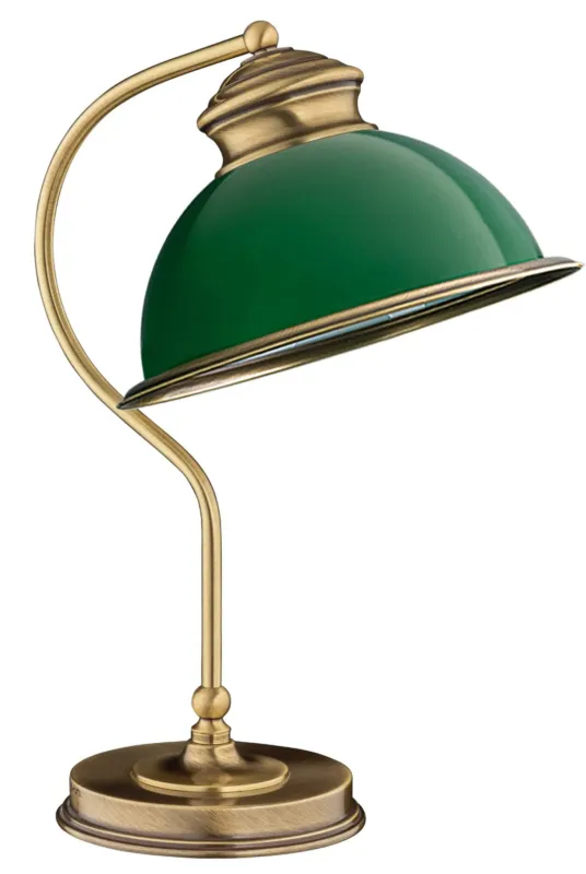 Lampa stołowa gabinetowa LIDO biały lub zielony patyna bilardowa LID-LG-1 - Kutek Tylko dziś