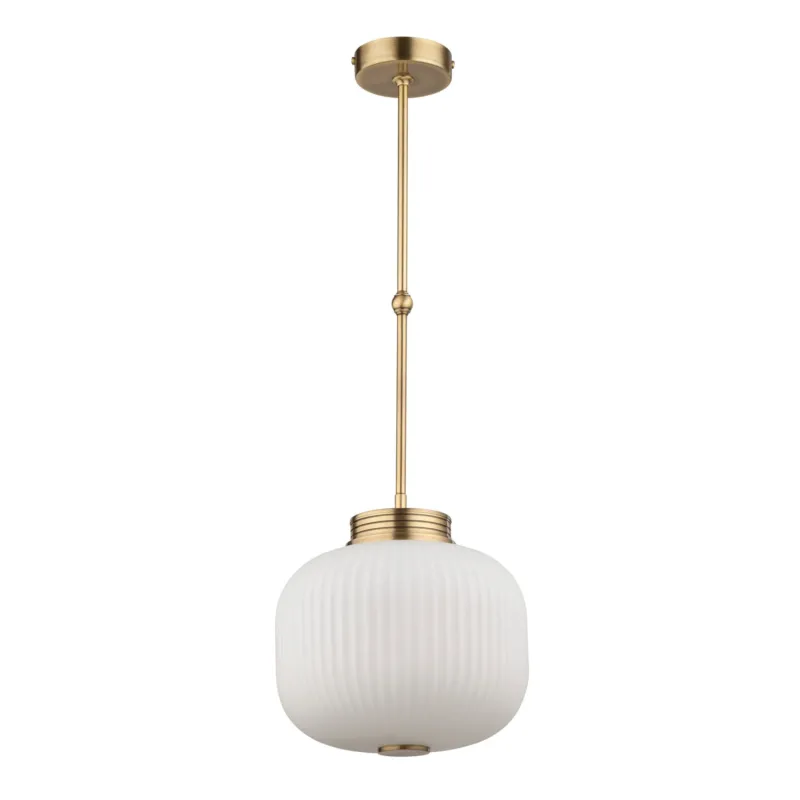 Lampa wisząca ALBA 250 z pięknym białym kloszem ALB-ZW-1-250 - Kutek Łatwy zwrot