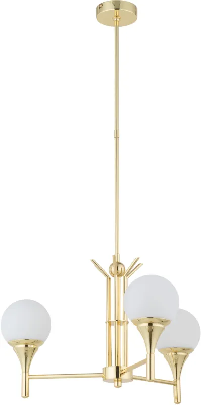 Najlepsza cena Lampa wisząca designerska MELEZE z białym mlecznym kloszem MEL-ZW-3(Z) - Kutek
