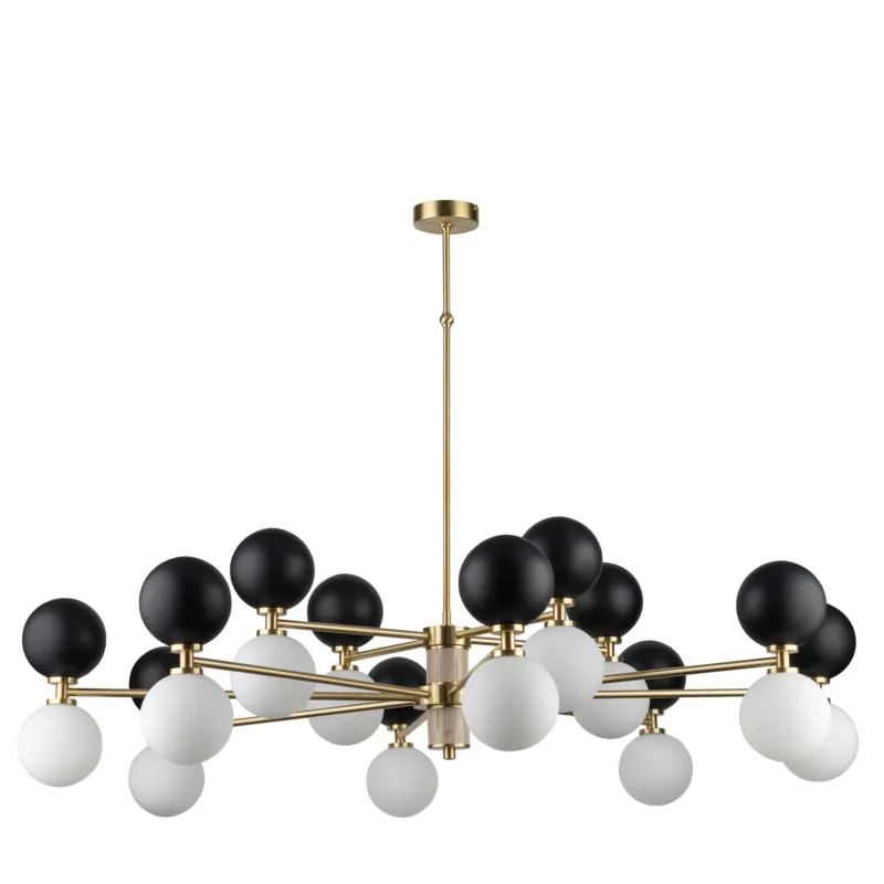 Lampa wisząca do salonu ERBA z designerskim kloszem ERB-ZW-8+4 - Kutek Oferta