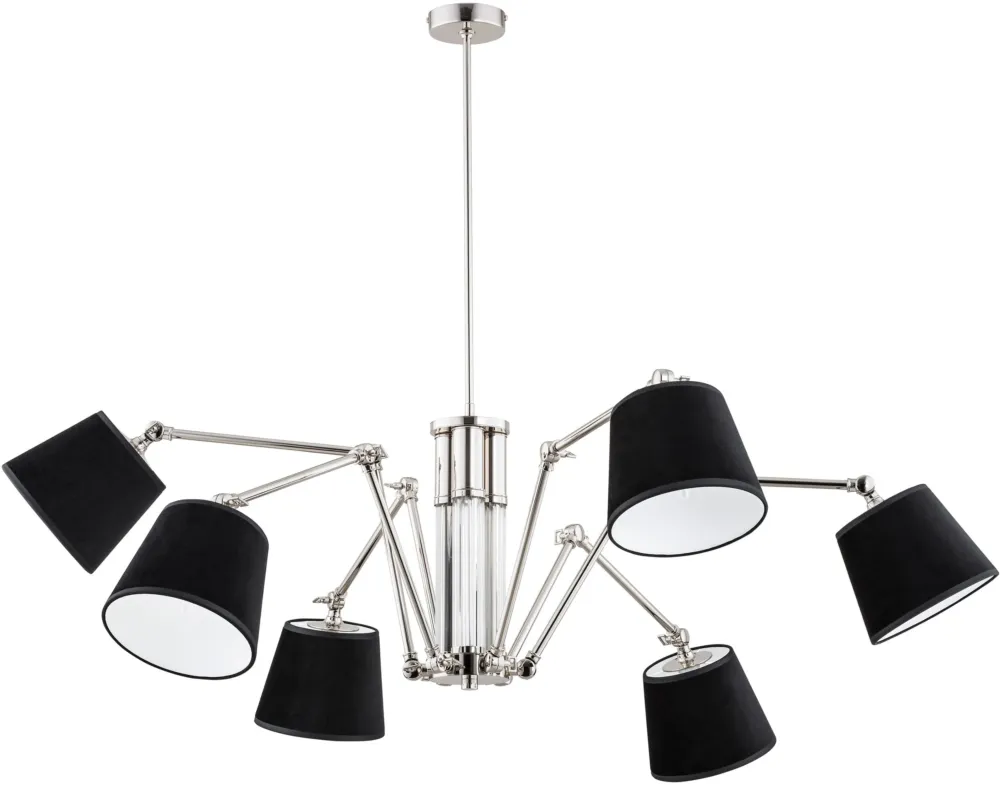 Kup online Lampa wisząca ruchoma TADEA z abazurami TAD-ZW-6(BN/A) - Kutek