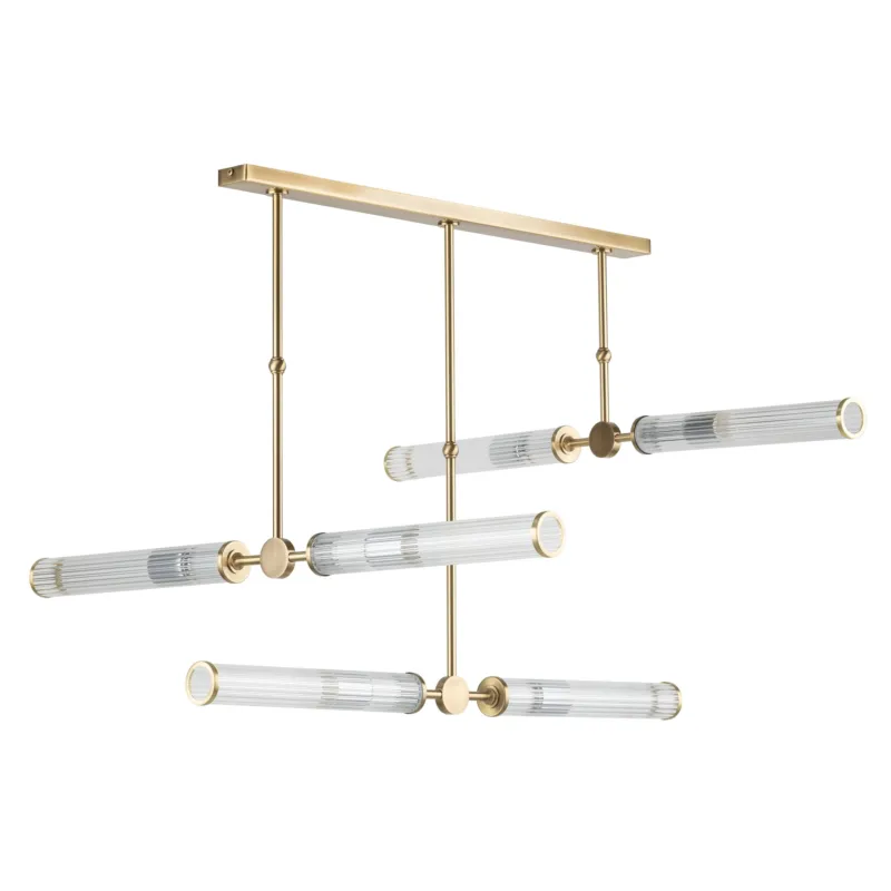 Nowość Lampa wisząca z ryflowanymi kloszami OREZZO ORE-ZW-2X3 - Kutek