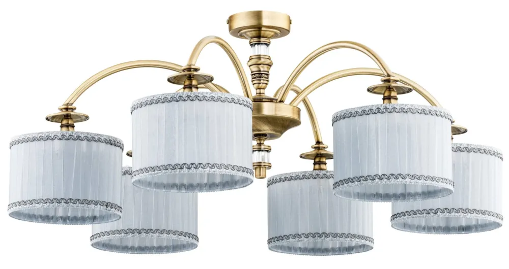 Plafon elegancka lampa z abażurami NAPOLI NAP-PL-6(P/A) - Kutek Dodaj do koszyka