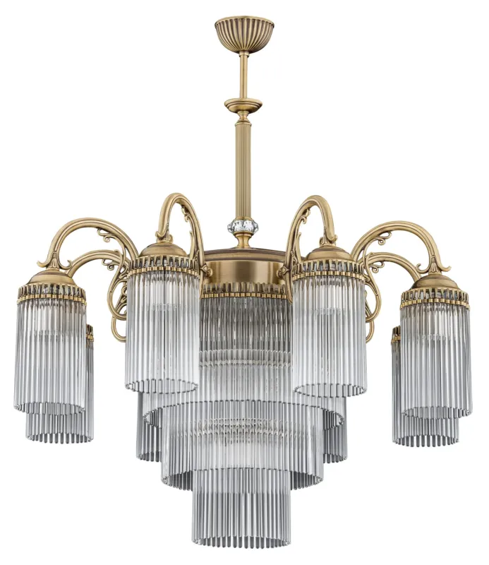 Bezpieczna płatność Żyrandol lampa klasyczna mosiężna FIORE FIO-ZW-8+1() - Kutek